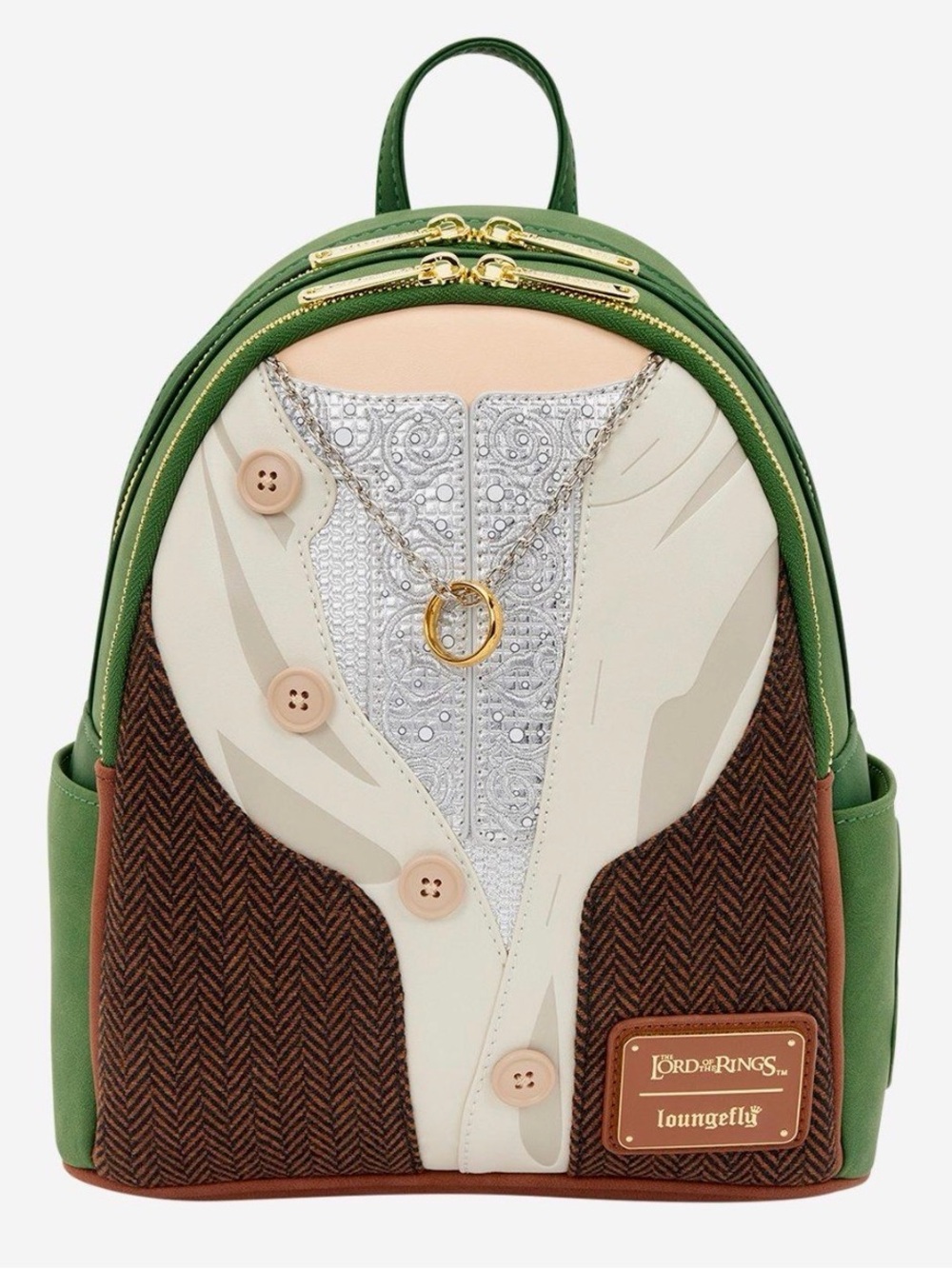 New Loungefly The Lord of The Rings Frodo Mithril Figural Mini Backpack